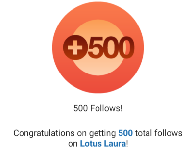 500 follows!